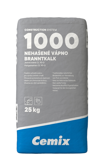 Nehašené vápno Cemix 1000 CL 90-Q 20,0 Kg