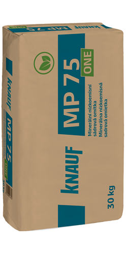 Knauf-MP 75 ONE 30,0 kg, minerální nízkoemisní strojní sádrová omítka