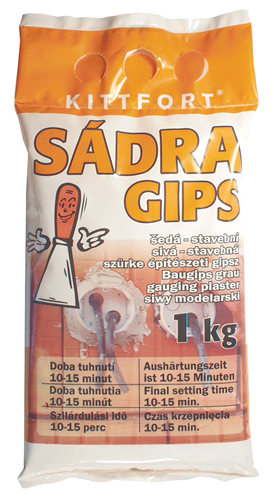 Sádra stavební šedá Kittfort 1 kg