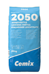 Jednovrstvá omítka lehčená Cemix 2050 25 kg, zrno 0,7 mm