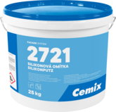 Silikonová omítka rýhovaná 2,0 mm, Cemix 2721, barevná základní, 25 kg