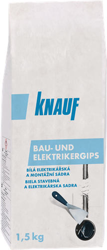 Rychletuhnoucí sádra bílá Knauf Bau-und Elektrikergips 1,5 kg