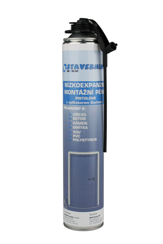 Montážní pěna pistolová nízkoexpanzní 750 ml s Gunfoam aplikátorem