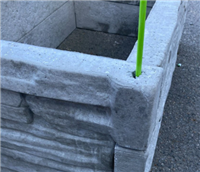 Vyvýšený záhon, 1000x1000x75 mm, přírodní štípaný kámen