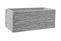 Betonový vyvýšený záhon, 2000x1000x75 mm, přírodní štípaný kámen