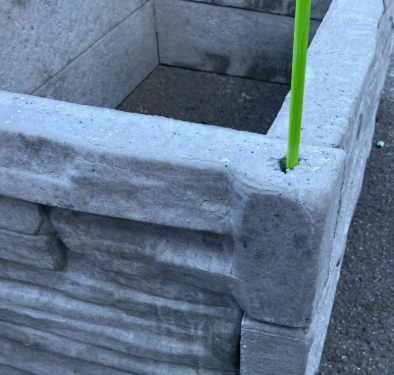 Vyvýšený záhon, 2000x1000x75 mm, přírodní štípaný kámen