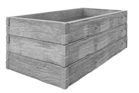 Betonový vyvýšený záhon, 2000x1000x75 mm, přírodní, dekor dřevo