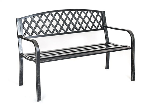 Zahradní lavička LUSSO 127x60x85 cm černá ocel