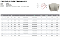 FV Plast-PPRCT koleno 45° 20