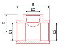 FV Plast-PPR T kus redukovaný 40x25x40