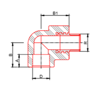 FV Plast-PPR koleno s kovovým závitem vnějším KZE 20x1/2"