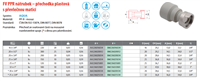 FV Plast-PPR nátrubek - přechodka s PM 20x3/4"