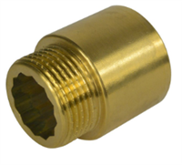 Klum-Prodloužení 1/2"x10 mm, mosazné