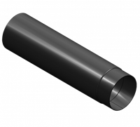 Roura kouřová 120 mm/500 mm, tl. 1,5 mm, černá