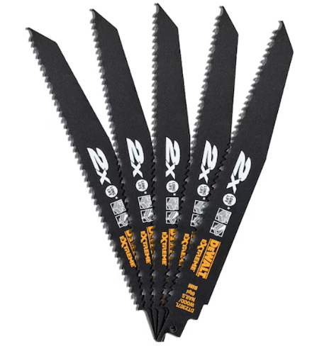 Dewalt-Pilový list DT2307L-QZ, 228x4,2x6 mm, na řezání dřeva s hřebíky (bal.5ks)