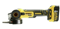 Dewalt-AKU Úhlová bruska DCG405P2-QW 18 V XR, 125 mm. bezuhlíková, 9000 ot./min., spojka a brzda, posuvný spínač, 2xLi-ion 5,0 Ah/ kufr Tstak