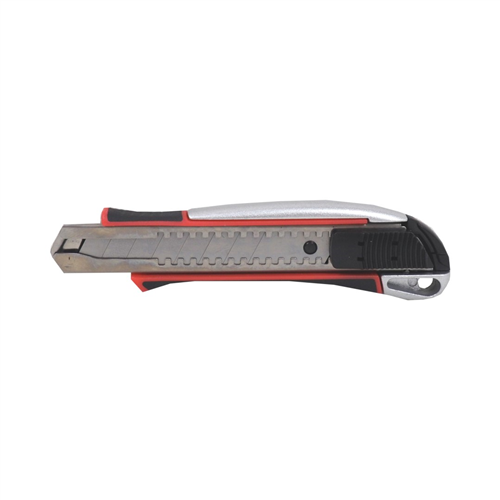 TopTrade-Nůž odlamovací, ALU, pogumovaný, 18 mm, profi