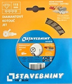 Diamantový kotouč 115x22,23 JET KB na stavební materiály, čistý řez