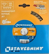 Diamantový kotouč 125x22,23 JET KB na stavební materiály, čistý řez