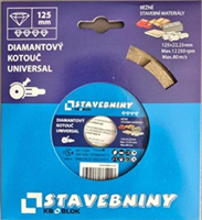 Diamantový kotouč 125x22,23 UNI KB na stavební materiály
