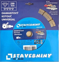 Diamantový kotouč 230x22,23 UNI KB na stavební materiály