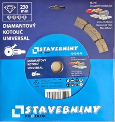 Diamantový kotouč 230x22,23 UNI KB na stavební materiály