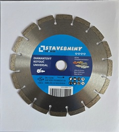 Diamantový kotouč 230x22,23 UNI KB na stavební materiály