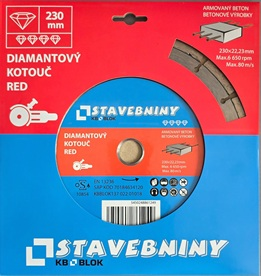 Diamantový kotouč 230x22,23 RED KB na beton