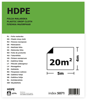 Fólie zakrývací 4x5m   5 my HDPE 60g