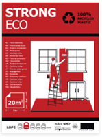 Fólie zakrývací černá 4x5m 24  μm STRONG ECO LDPE 450g