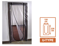 Fólie dveře se zipem 1,2x2,2 m