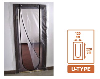 Fólie dveře se zipem 1,2x2,2 m
