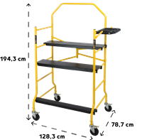 Ocelové pojízdné lešení METALTECH Jobsite 5´; dosah 3,0 m; nosnost 408,0 kg