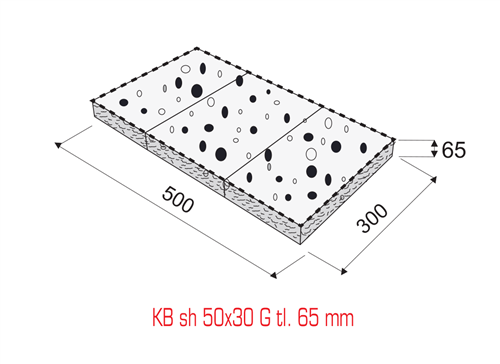 KB sh-50x30 G tl.65 Přírodní 