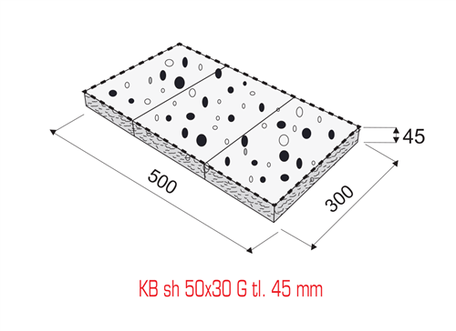 KB sh-50x30 G tl.45 Přírodní