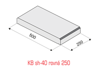 Betonová sloupová hlavice KB sh-40 Rovná 250 Červená