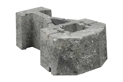 GEOSTONE BENT 3/4 štípaný Bílá natur-černá C8