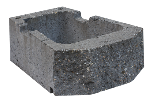 GEOSTONE SHELF štípaný Černá