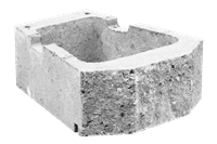 GEOSTONE SHELF štípaný Bílá