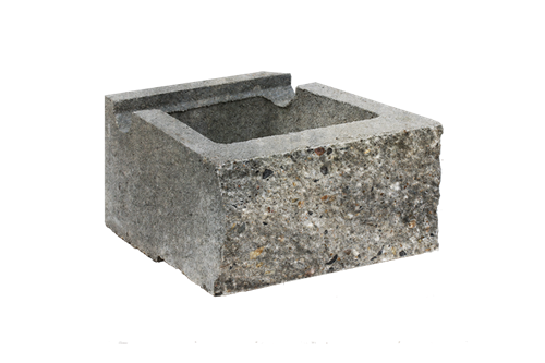 CUP STONE malý RUSTIK Bílá natur-černá C8