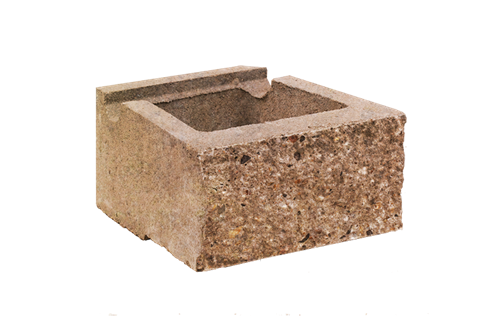 CUP STONE malý RUSTIK Žluto-hnědá C8