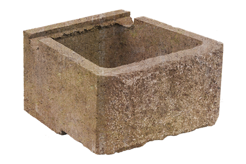 CUP STONE velký RUSTIK Žluto-hnědá C8