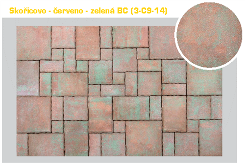 Zámková betonová dlažba UNIVYŠEHRAD 60 AQUA 3-C9-14